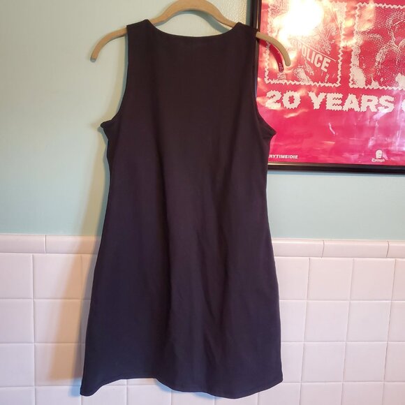 Aerie Solid Black Sporty The Hugger Mini Dress Women's Size Medium - Picture 5 of 6